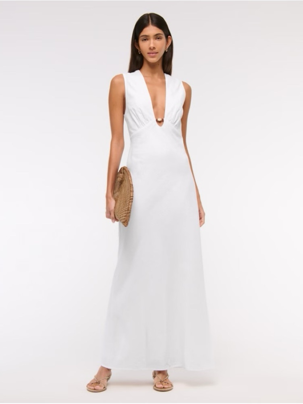 Abercrombie & Fitch White Sleeveless Dress with Tag
